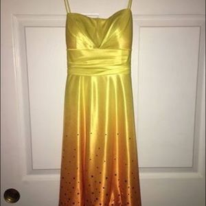Yellow to Orange Ombré Dress